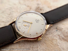 Load image into Gallery viewer, Early WWII Era 14K Gold Omega with Roman Numeral Dial, Manual, 33mm