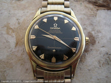 Load image into Gallery viewer, Classic Early Black Dial Omega Constellation Chronometer with Original Omega Bracelet, Automatic, Large 35mm