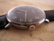 Load image into Gallery viewer, Large Black Dial Omikron with Wehrmachtswerk Military Movement, Manual, Large 35mm