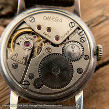 Load image into Gallery viewer, Omega Pearl White Dial Rose-Gold Numbers, Huge Case Cal 30T2 c.1944, Manual, Lg 35mm