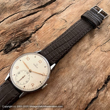 Load image into Gallery viewer, Omega Pearl White Dial Rose-Gold Numbers, Huge Case Cal 30T2 c.1944, Manual, Lg 35mm