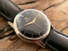Load image into Gallery viewer, Omega Black Dial Cal 354 Bumper, c.1953, Automatic, 33mm