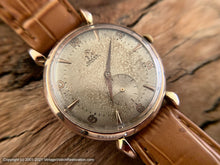 Load image into Gallery viewer, Omega c.1950 Rose Gold Bumper Cal 332 with Mind Boggling Patina Dial, Automatic, Huge 37mm