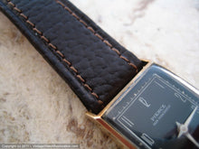 Load image into Gallery viewer, Black Dial Pierce in Decorative Tank-Shape 14K Gold Case, Manual, 20mmx35mm