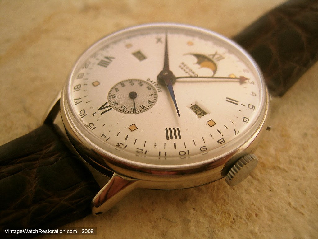 Record Geneve Datofix Triple Date Moonphase, Manual, Large