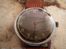 Load image into Gallery viewer, Revery Two-Tone Original Black & Tan Dial with Pigskin Strap, Manual, Large 35mm