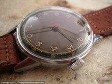 Load image into Gallery viewer, Revery Two-Tone Original Black & Tan Dial with Pigskin Strap, Manual, Large 35mm