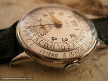 Load image into Gallery viewer, Rex Impressive Day/Date Pie Pan Shape Silver Dial, Manual, Large 34mm