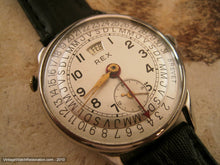 Load image into Gallery viewer, Rex Impressive Day/Date Pie Pan Shape Silver Dial, Manual, Large 34mm