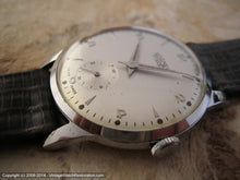 Load image into Gallery viewer, NOS Roamer Gem with Ivory Dial with Gray Lizard Strap, Manual, Huge 36mm