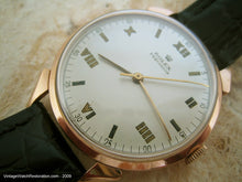 Load image into Gallery viewer, 18K Rose Gold Rolex Precision Roman Numerals Dial, Manual, Very Large 37mm