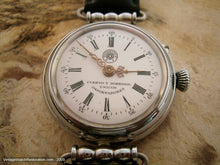 Load image into Gallery viewer, Huge Roskopf Cuervo y Sobrinos with Porcelain Dial, Manual, Huge 38mm