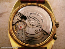 Load image into Gallery viewer, Impressively Large Bell-Matic Alarm Seiko Tonneau with Chocolate Brown Dial, Automatic, 39x42mm