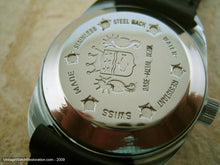 Load image into Gallery viewer, NOS Retro Sicura Jump Hour w/ Orange Minute Aperture on TV-Style Dial, Automatic, 37x43.5mm