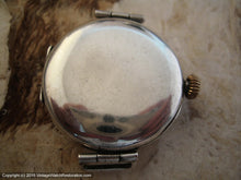 Load image into Gallery viewer, Swiss Sterling Silver WWI Trench Watch with Immaculate Porcelain Dial, Manual, 34mm