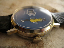 Load image into Gallery viewer, Blue 'Mr. Peanut' Advertisment Jump Hour, Manual, Large 34mm
