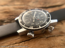 Load image into Gallery viewer, Sears Black Dial Divers Style Alarm, Manual, 32mm