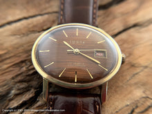 Load image into Gallery viewer, Stowa 'Swank' Tiger Eye-Mahogany Dial in an Oval Case, Manual, 34mm