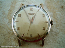 Load image into Gallery viewer, 14K Pink Gold Calatrava Style Tissot with Buttery-Yellow Dial, Manual, 33mm