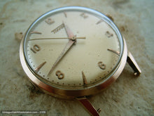 Load image into Gallery viewer, 14K Pink Gold Calatrava Style Tissot with Buttery-Yellow Dial, Manual, 33mm