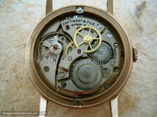 Load image into Gallery viewer, 14K Pink Gold Calatrava Style Tissot with Buttery-Yellow Dial, Manual, 33mm