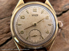 Load image into Gallery viewer, Tissot Light Parchment Patina Dial in Unusual Case, Manual, 32mm
