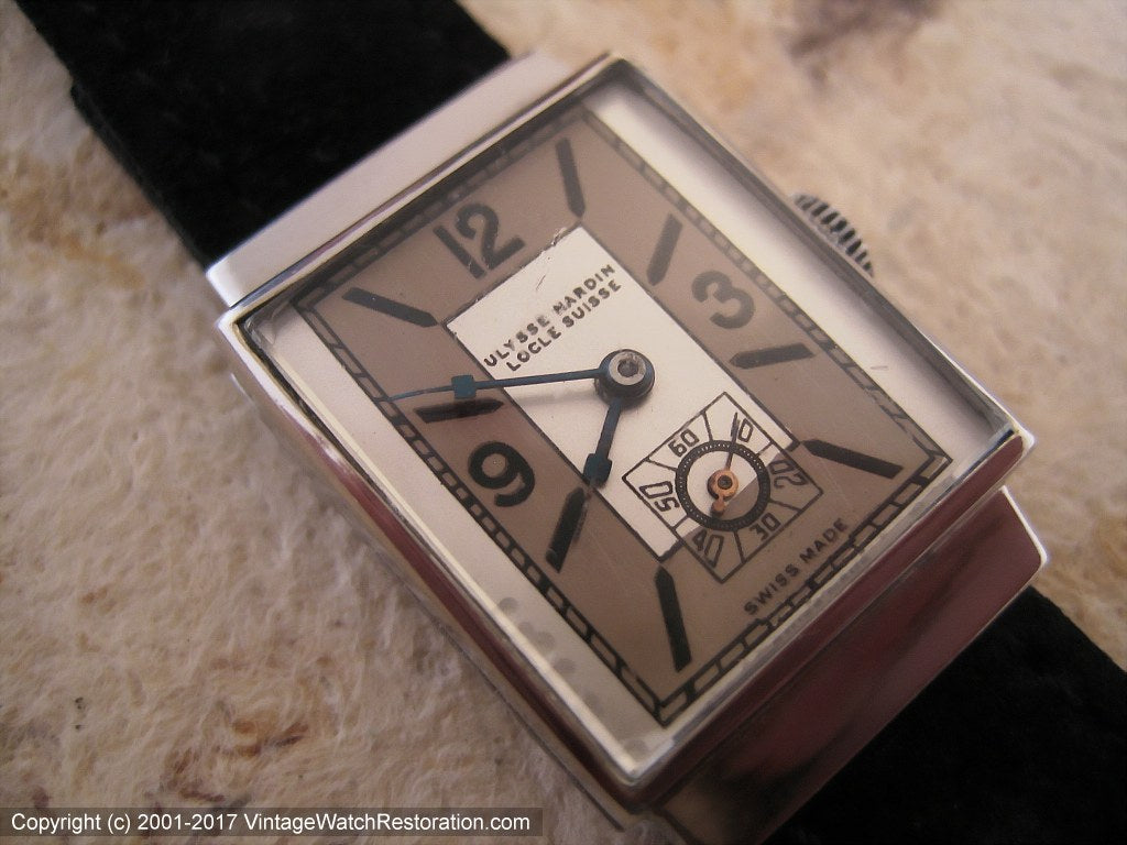 Ulysse Nardin Two-Tone Rectangular, Manual, 22x31mm – Vintage