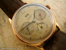 Load image into Gallery viewer, Early Original Universal Complicated Triple Date Moonphase, Manual, Large 35mm