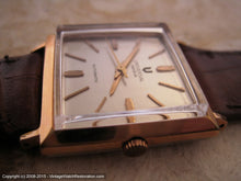 Load image into Gallery viewer, Handsome Square Universal Geneve with Pink Gold Bezel, Automatic, 29x36mm