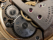 Load image into Gallery viewer, Venus 17 Rubis Patina Dial with Minute and Second Tick Markers, Manual, 38.5mm