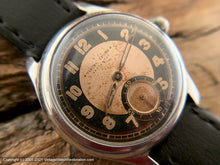 Load image into Gallery viewer, Viking (Cortebert) Sport Vattentat with Two-Tone Copper and Black Dial, Manual, 33.5mm