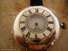 Load image into Gallery viewer, Rare Minty WWI Sterling Silver Waltham Porcelain Demi Hunter, Manual, 36.5mm