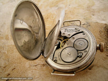 Load image into Gallery viewer, Rare Minty WWI Sterling Silver Waltham Porcelain Demi Hunter, Manual, 36.5mm