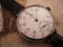 Load image into Gallery viewer, WWI Era Waltham Porcelain Dial in Sterling Silver Clam Case, Manual, 32.5mm