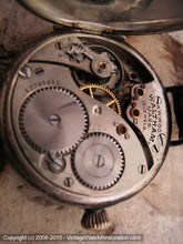 Load image into Gallery viewer, WWI Era Waltham Porcelain Dial in Sterling Silver Clam Case, Manual, 32.5mm