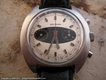 Load image into Gallery viewer, Large Beefy Tonneau Style Waltham Two Tone Chronograph, Manual, 41x42.5mm