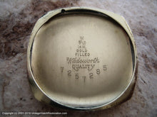 Load image into Gallery viewer, Decorative Square Tonneau Case Waltham with Golden Dial, Manual, 27.5x27.5mm