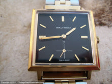 Load image into Gallery viewer, Square Mint Black Dial Waltham with Original Box, Manual, 29x29mm