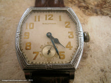 Load image into Gallery viewer, Very Large Stylized Filigreed Octagon Shape Waltham, Manual, Very Large 30.3x39mm