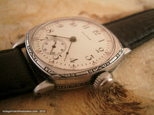 Load image into Gallery viewer, Wonderful Early Waltham Porcelain with Decorative Bezel, Manual, 32x32mm