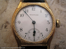 Load image into Gallery viewer, Early Perfect Porcelain Dial Waltham in Stunning Case, Manual, 30x40mm