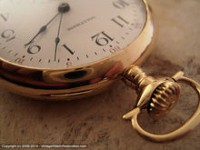 Load image into Gallery viewer, Early 14K Gold American Waltham Pocketwatch Model 1908, Manual, Large 48mm