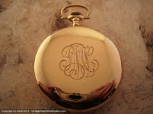 Load image into Gallery viewer, Early 14K Gold American Waltham Pocketwatch Model 1908, Manual, Large 48mm