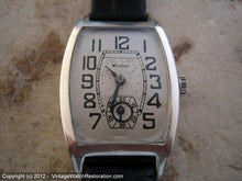 Load image into Gallery viewer, Windsor (Elgin) Tonneau in Sterling Silver Clam Case, Manual, 26x40mm