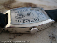 Load image into Gallery viewer, Windsor (Elgin) Tonneau in Sterling Silver Clam Case, Manual, 26x40mm