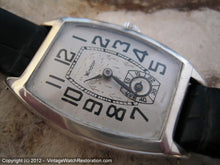 Load image into Gallery viewer, Windsor (Elgin) Tonneau in Sterling Silver Clam Case, Manual, 26x40mm