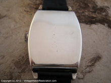 Load image into Gallery viewer, Windsor (Elgin) Tonneau in Sterling Silver Clam Case, Manual, 26x40mm