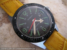 Load image into Gallery viewer, French Black Dial Wolbrook Divers World Time with Date, Manual, Very Large 36mm