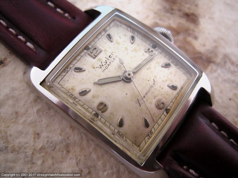 Wyler Dynawind Stainless Steel Incabloc, Automatic, 27x27mm