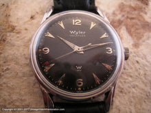 Load image into Gallery viewer, Wyler Incaflex Black Sunburst Dial, Manual, 32.5mm